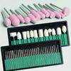 LINMANDA 5/6/12/30Pcs Nail Art Machine Quartz Grinding Stone Diamond Nail Drill Bit Rotary Burr Grinding Pedicure Kit Tool