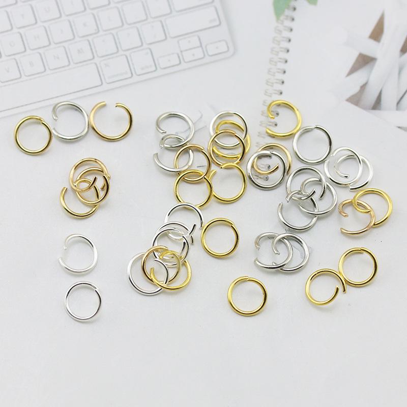 Упаковка 100 г: Белые, серебристые, золотистые, цвета KC Gold посеребрённые разгибающиеся колечки для изготовления украшений своими руками