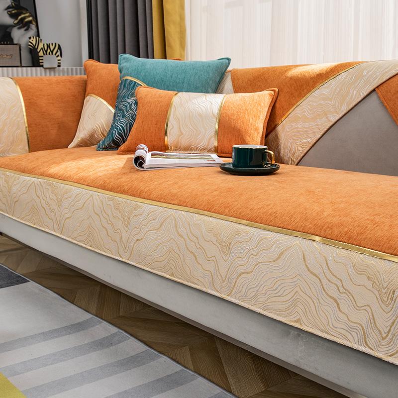 New Chinese Sofa Cushion Cover Four Seasons Universal Chinese Sofa Cushion Anti-slip Four Seasons Cashmere Sofa Towel Washable