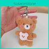 Adorable Plush Bear Keychain Cute Stuffed Animal Pendant For Bags Gifts And