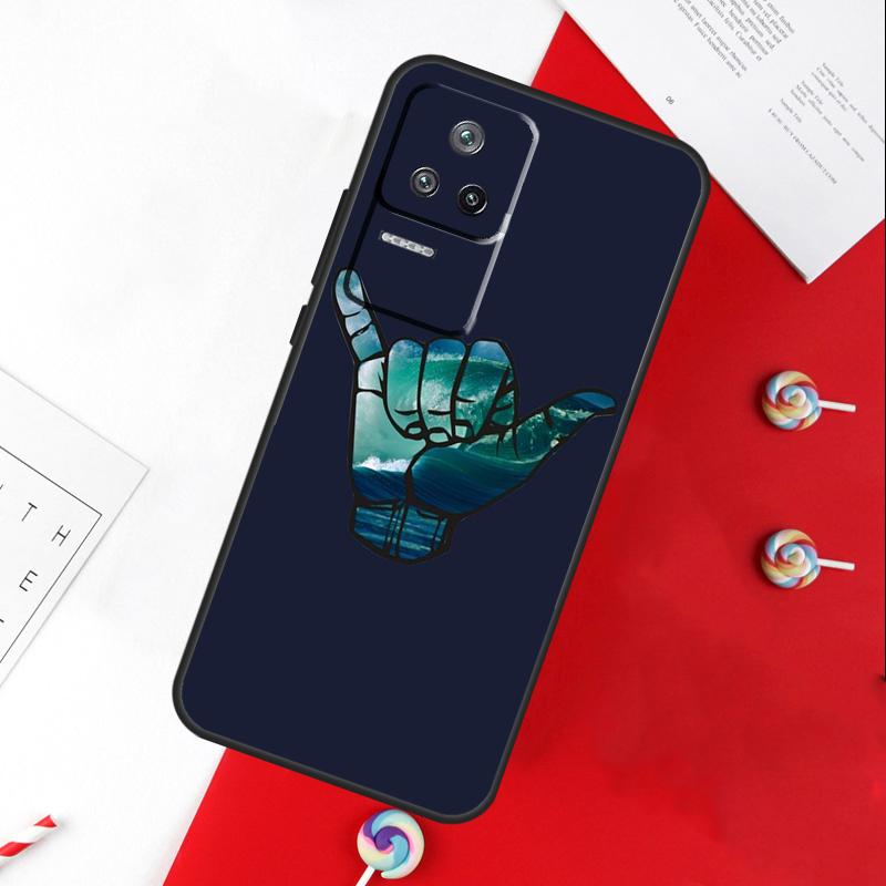 Чехол-брелок Surfer Surf Hang Loose для Xiaomi 15 Ultra 13 14 11T 12T 13T 14T Pro POCO X7 Pro X3 X5 X6 M6 F5 F6 Pro