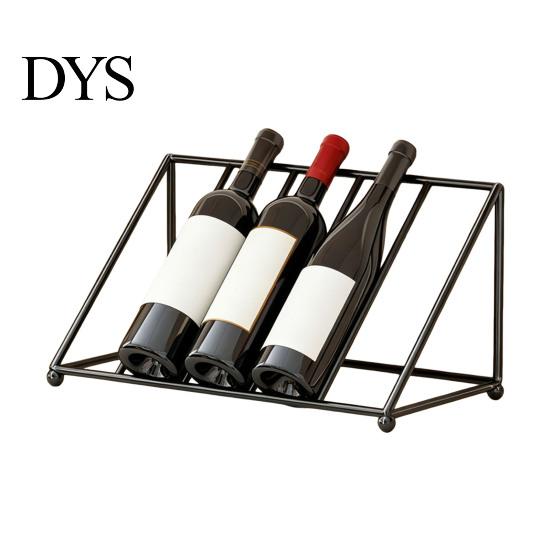Decorative Wine Display for Restaurant Liquor Bottle Shelf, Tilted Iron Art Rack, Modern Rack Countertop Style Holder, Home Bar Kitchen And