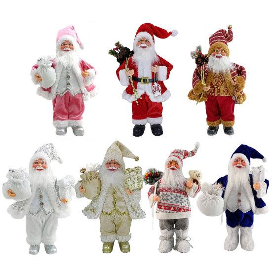 Рождественское украшение Санта-Клаус Реалистичная форма Прекрасная композиция сцены Праздничный новогодний декор Украшение Стоящий Четкая текстура Рождественские украшения Подарок