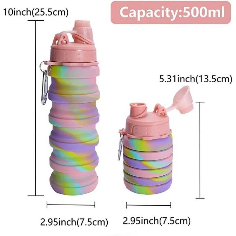 Складные бутылки для воды для путешествий, многоразовые складные для кемпинга и занятий в спортзале