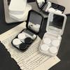 Mirror Eyewear Organizer Moisture Resistant Travel Contact Lens Box Portable Lens Storage Case Heart-Shaped For Ravel Instagram