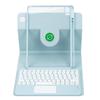 "Вращающийся акриловый чехол для iPad 10-го поколения со слотом для стилуса, 10,2-дюймовая магнитная Bluetooth-клавиатура и кожаная обложка"
