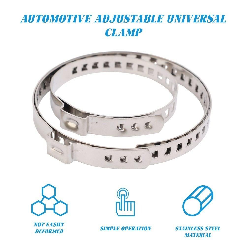20Pcs New Stainless Steel Cars CV Boots Clamps Replacement Universal Auto Hoses Clamps Adjustable 20-125mm Car Accessories