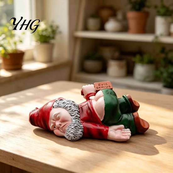 Weather Resistant Patio Decoration Funny Drunk Dwarf Garden Decoration, Gnome Statue, Resin Sculpture Decorative Lawn Dwarfs for Outdoor Yard