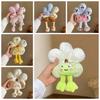 Cloth Animal Butt Hair Rope Cartoon Bun Rubber Bands Plaid Flower Hair Ring  Amusement Park