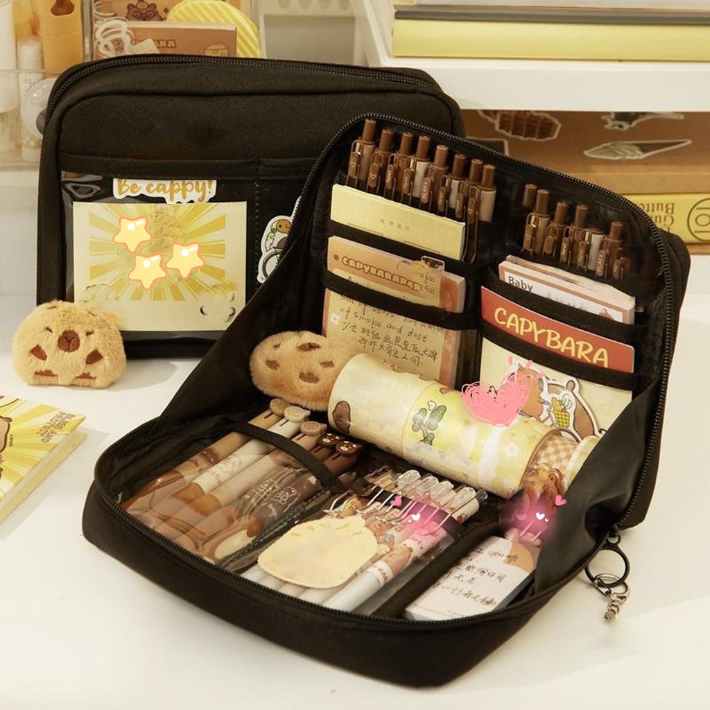 12 - Layer Panda Large-capacity Pencil Case For Boys And Girls Primary School Students High-looking Stationery Box Ins Style