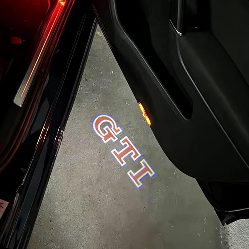 ZDFVU1 2Pcs LED Car Door Welcome Light Projector Lamp for VW Golf 5 6 7 GTI GTD GTE Tiguan Arteon BORA Passat EOS Touareg