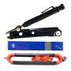 Marking Tool, Shape Gauge, Scribing Tool, Square, Measuring Gauge, Folding Ruler, Contour Gauge, Woodworking Tool (Black Set)
