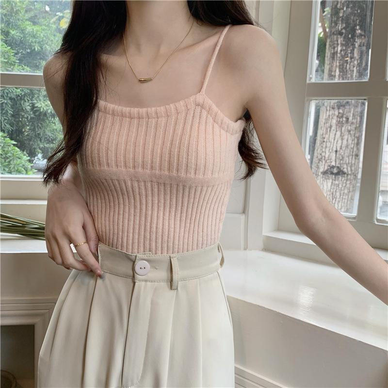 Дизайнерский жилет Sense Halter Vest для женщин, летняя новая корейская версия, подходящая для облегающего тела, на улице, в коротком топе Spice Girls