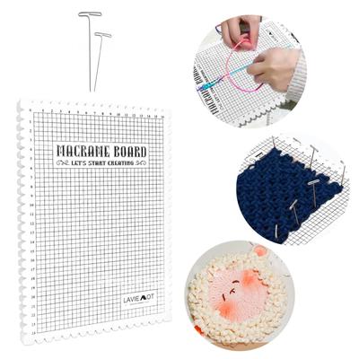 Портативная доска для макраме, легкий коврик с набором игл для браслета, шнура, шнура, шнура, крючка, узелкового вязания