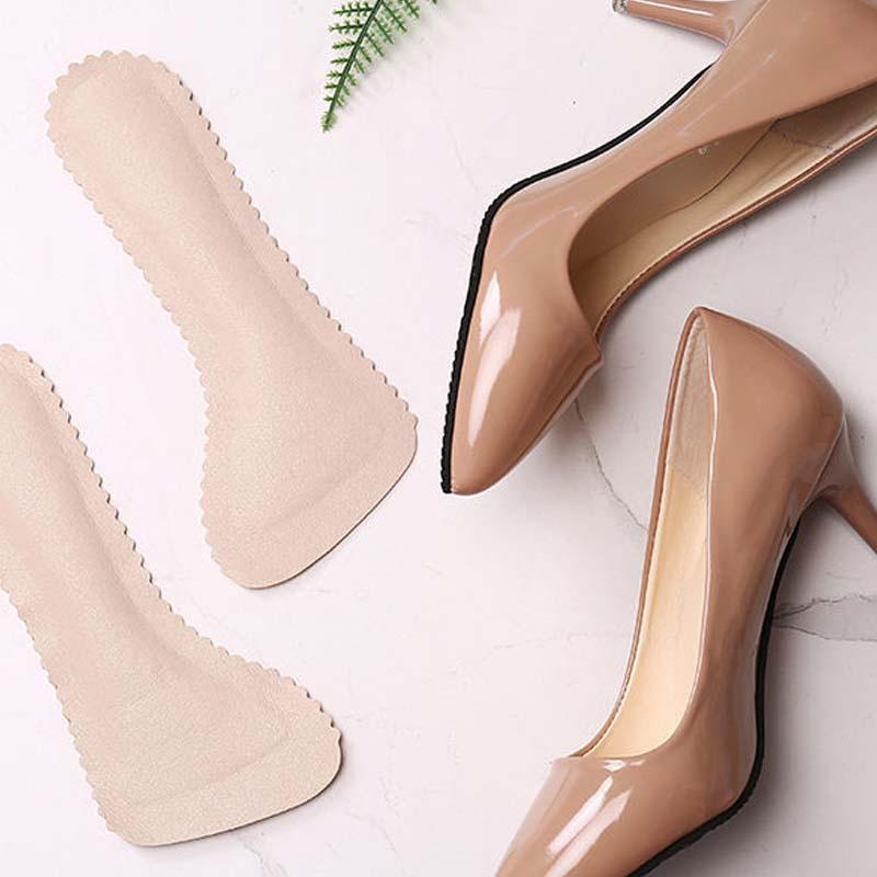 Женские стельки для ухода за ногами, удобные подушки, подушечки для обуви на высоком каблуке, вставки в подошве, самоклеящаяся кожа, впитывающая пот, дышащая