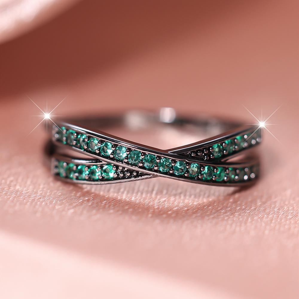 Простые серебряные кольца X-образной формы на палец для женщин с ослепительным фианитом, простые стильные женские кольца