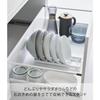 Yamazaki Tower Bowl Stand, Large, White, W32 x D11 x H2.5cm, for Standing Storage in Drawers and Cupboards, Model 1373