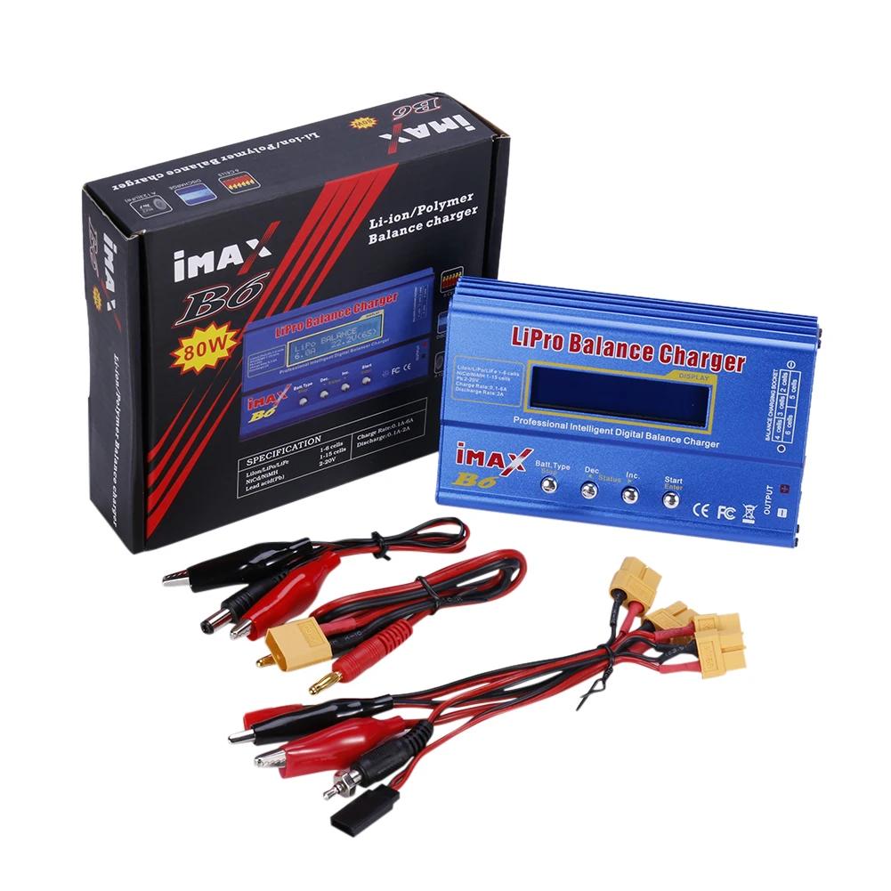 IMAX B6 80 В Балансировочное зарядное устройство Lipo для LiPo NiMH NiCd LiFe Pb RC аккумуляторов Зарядное устройство Tamiya/XT60 Цифровое зарядное устройство для аккумуляторов с ЖК-дисплеем