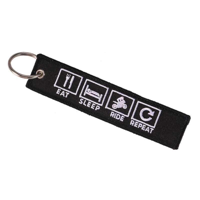 Брелок мотоциклиста "Ешь-спи-гоняй-повтори"