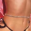 Simple Double Row Rhinestone Waist Chain for Women Sexy Accessories Crystal Tennis Belly Chain Body Jewelry Party Gift