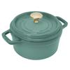 Staub Cocotte Round Eucalyptus Оба отлиты вручную эмалированный горшок IH совместимый японский продукт с серийным номером La Cocotte Round "Pico 16 см" [Авторизованный номер]