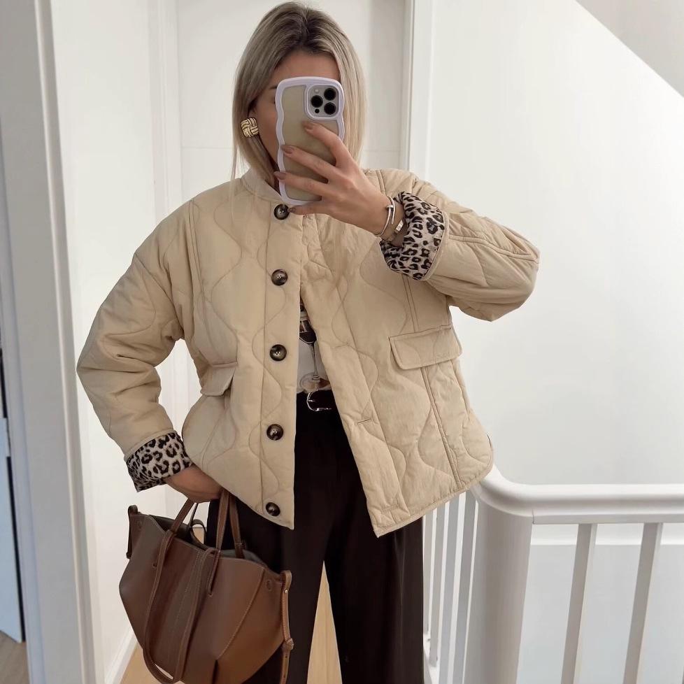 Европейская и американская женская стеганая хлопковая куртка - Осенне-зимняя уличная мода