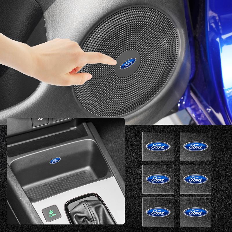 Fashion Car Button Switch Decorative Sticker For Ford Focus2 MK2 3 4 MK3 MK4 ST Mondeo Festiva Fusion Suit Fiesta Mustang Ranger