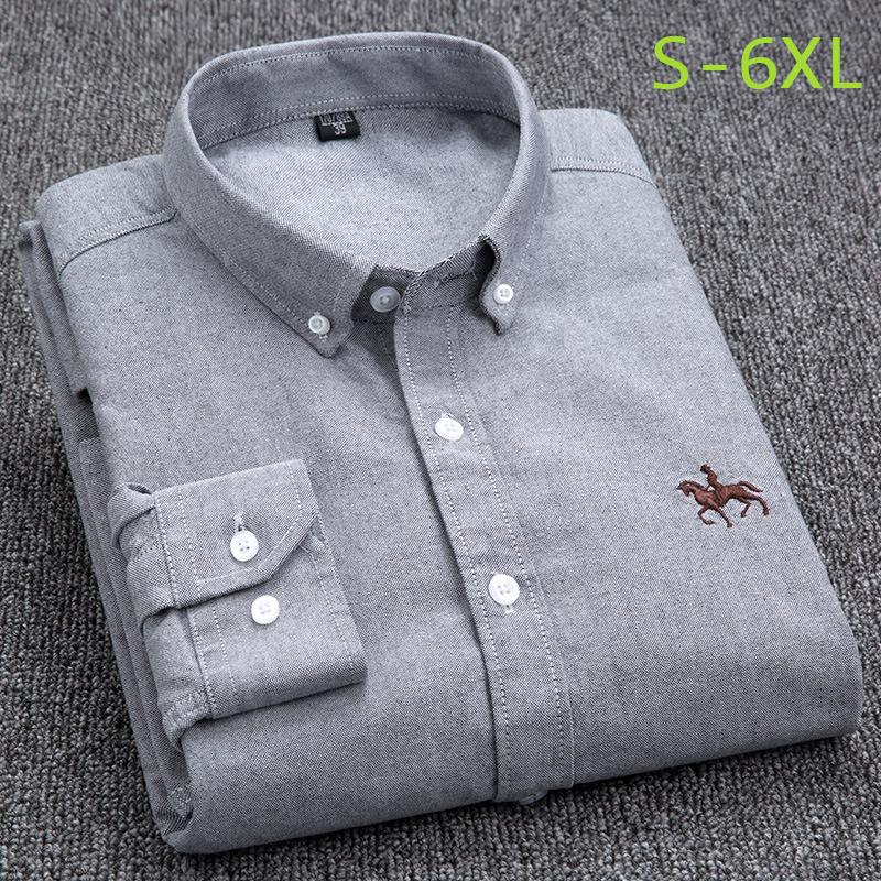 Модные мужские деловые рубашки высшего качества с длинным рукавом, белые, из чистого хлопка, деловые, облегающие, большие размеры, для офиса