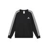 Свитшот Essentials из флиса с тремя полосками, черный/белый, для мужчин, уличная одежда GK9106