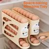Refrigerator Auto Rolling Egg Dispenser 4 Tiers Auto Rolling Egg Storage Dispenser Rack Reusable Food-Grade Preservation Box