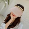 Summer Women Straw Hat Soft Folding Sun Hats Wide Brim Empty Top Ladies Outdoor Beach Panama Caps Ponytail Bucket Hat