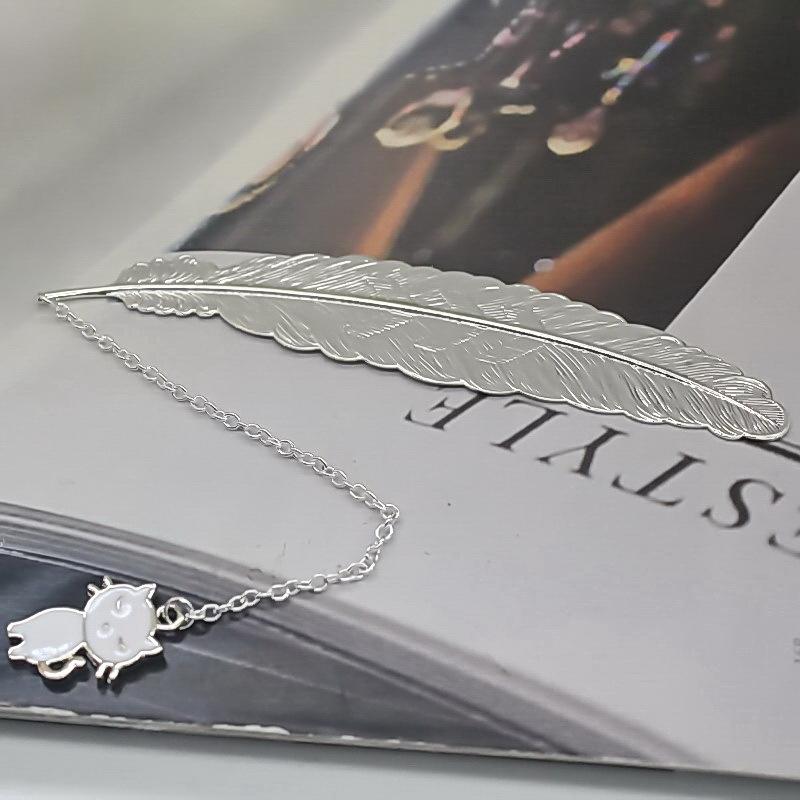 Креативный Дизайн Эстетичная Латунная Закладка для Книги Ретро Лист Металлическая Закладка с Подвеской Набор Милые Студенческие Принадлежности Подарок Учителю