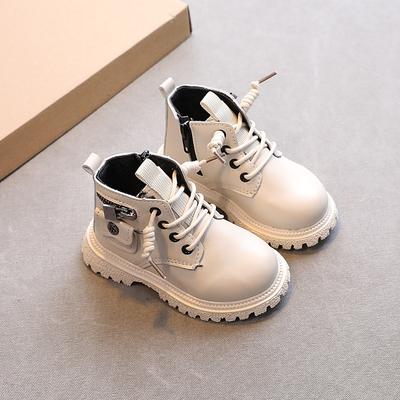 Ботинки «Мартенс», детская осень 2022, новые модные одиночные ботинки в Корейском стиле для девочек, короткие ботинки для мальчиков в британском стиле, детские сапоги