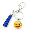 Adorable Funny Expression Time Gem Keychain Pendant Creative Unique Tassel Charm