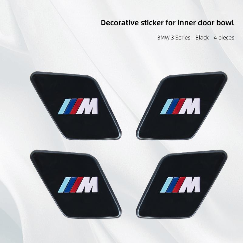 Car Inner Door Bowl Metal Protector Stickers For BMW 3 series 5 series X1 X2 iX1 X5 X6 X7 G05 G06 G07 G20 G28 320i 325i 330i XR1