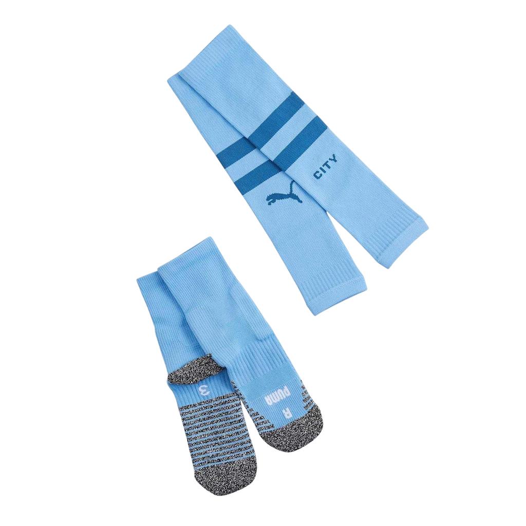 Manchester City FC Mens Striped Football Socks