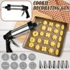 Stainless Steel Cake Cream Decoration Gun Set Biscuit Making Machine Nozzle Mold Kitchen Baking Tool