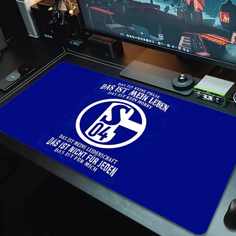 Коврик для мыши FC Schalke 04 Большой игровой коврик для стола Нескользящий коврик для ноутбука и планшета XXL Мини-коврик для игрового ПК С заблокированным краем_XIA