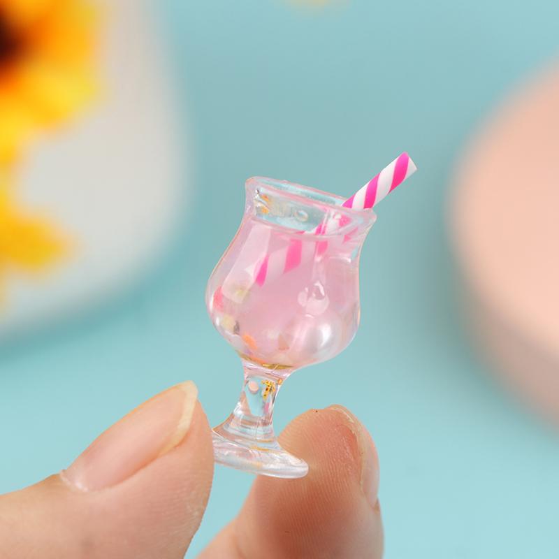 2 шт. 1/12 кукольный домик миниатюрный стаканчик для сока мини коктейльные напитки игрушка для кукольного дома