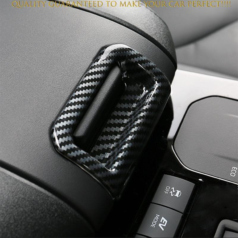 For Toyota 2020-25 Highlander Carbon fiber Storage Armrest Box Switch Cover Trim