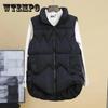 Женский пуховый хлопковый жилет, зимняя одежда, универсальный жилет, корейский свободный модный жилет