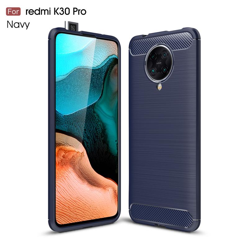 Чехол из углеволокна для Xiaomi Poco F2 Pro Чехол Xiaomi Poco F2 Pro Резиновый силиконовый противоударный чехол на заднюю панель для Xiaomi Poco F2 Pro