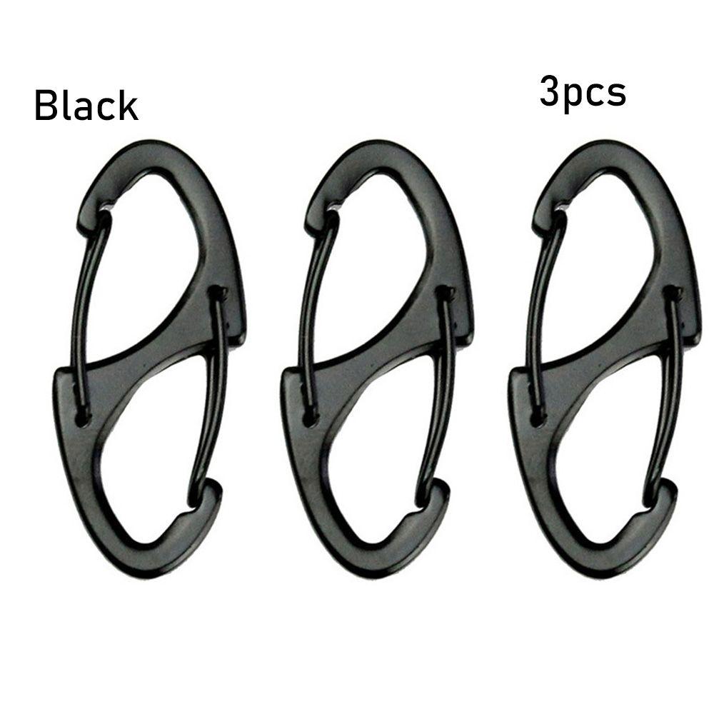 Mini Outdoor EDC Tool Snap Clip Release Buckle Metal Carabiner Keychain Hanging Hook Key Chain Ring