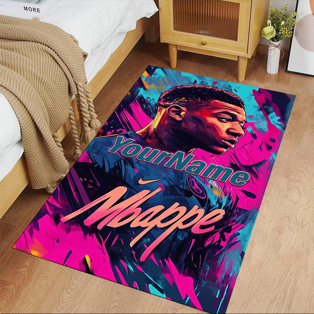 Mbappe Customized Name Floor Mat Perfect for Entryway Study room Dormitory Kitchen Antislip Carpet Decorate Offices Birthday/Christmas Gift