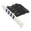 Адаптер PCI-E - USB 3.0, 4 порта, 5 Гбит/с, самопитаемая карта USB 3.0 PCI с 15-контактным разъемом для