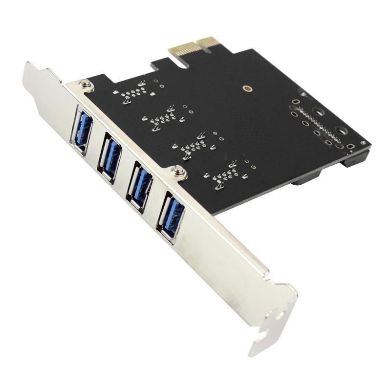 Адаптер PCI-E - USB 3.0, 4 порта, 5 Гбит/с, самопитаемая карта USB 3.0 PCI с 15-контактным разъемом для