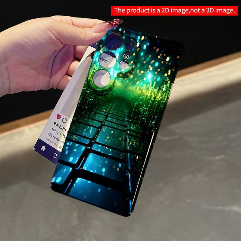 2DFlat Samsung phone case Neon City Keyboard Glow Applicable to Galaxy S22 S23 S24 S25ULTRA S26 A12 A13 A14 A15 A16