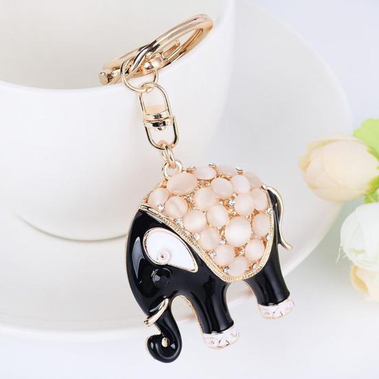 Милый слон красочные стразы для женщин автомобильная сумка брелок для ключей кошелек Шарм