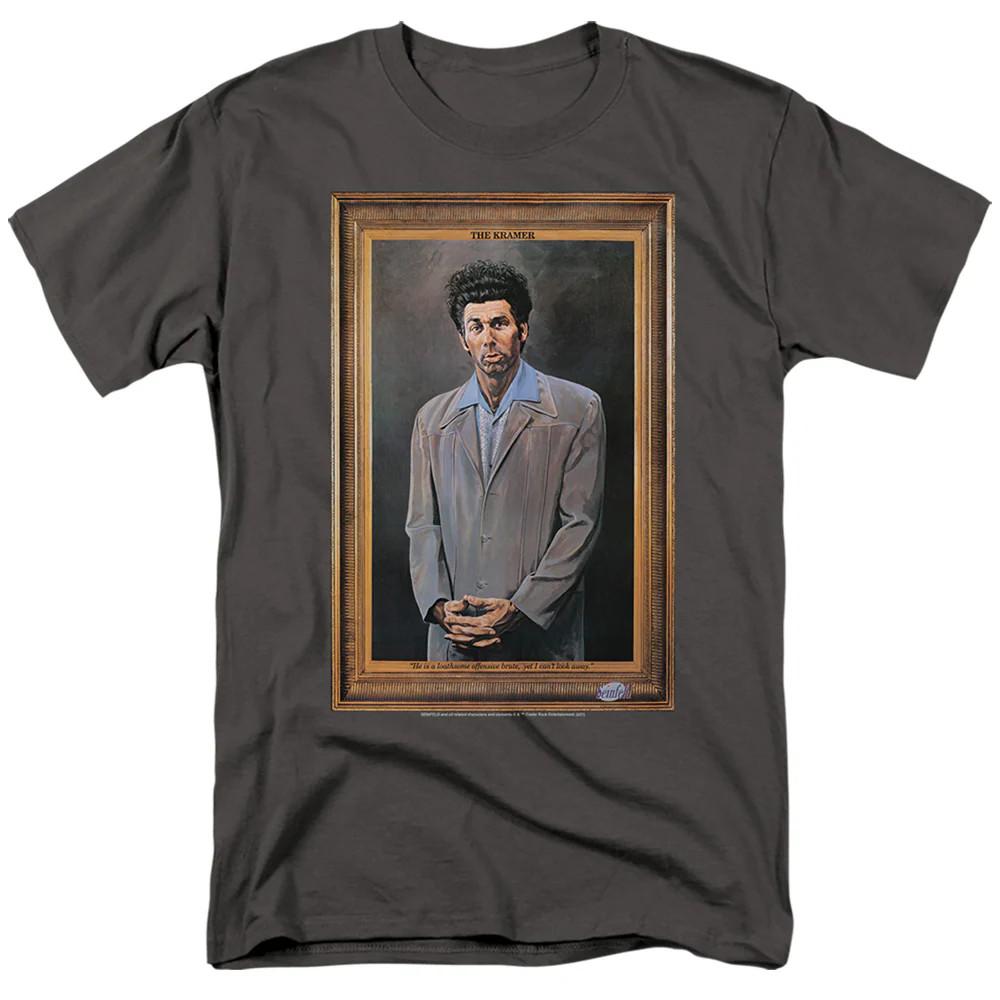 Seinfeld Kramer Portrait Mens T Shirt Charcoal Unisex T-Shirt