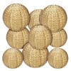3PCS Linen Material Burlap Paper Lanterns Decorative Paper Lantern  Children's Birthdays